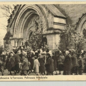 Niedziela Palmowa w Ciężkowicach ok. 1935 r.